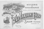 13 /FL/ CARTE PUBLICITAIRE, HUILERIE SAVONNERIE MARION FILS, SALON - Salon De Provence