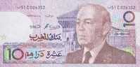 MAROC BILLET 10 DIRHAMS HASSAN II  1987 TB - Marruecos