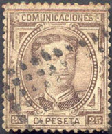 Pays : 166,6 (Espagne : Royaume (3) (Alphonse XII (1875-1886)))  Yvert Et Tellier N° :   166 (o) - Oblitérés