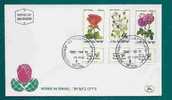 ROSES - VF 1981 FIRST DAY ISRAEL COVER With JERUSALEM Cancel - Yvert # 806/9 - Rosen