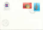 Rouet FDC 1976 Islande Yvert 467/8 - Textiles