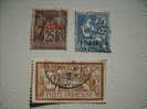 Levant. Timbres De France Surch. (3stk) - Altri & Non Classificati