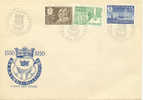 4º Centº Ville D'Helsinki Serie Complete FDC 1950 Finlande Yvert 371/3 - Briefe U. Dokumente