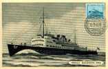 A0004 - Entier Postal - Carte Paquebot Prince Baudouin 1946 - Souvenir Maximum  Du Centenaire Ostende - Douvres -cob 725 - 1934-1951