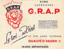 Buvard – Vins Supérieurs G.R.A.P Le Roi….. Des Vins - V