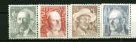 Suisse ** N° 1080 à 1083  Peintres Et écrivains Célèbres - Unused Stamps