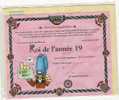 CARTE AVEC ENVELOPPE -  DIPLOME A DECERNER : ROI DE L ANNEE 19..    -        LAPIN STANLEY    ILLUSTR.  DAN SALEL - Other & Unclassified