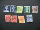 PERFORéS / PERFINS / PERFORATIS/ PERFURADOS  GRANDE BRETAGNE  ROYAUME UNI 9 TIMBRES /STAMPS - Perfins