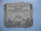 ANCIEN BILLET DE FRANCE ASSIGNAT DE 50 SOLS CREE  AN 2EME DE LA LIBERTE  LOI DU 23 MAI 1793 DOM NATIONAUX PAYABLE AU POR - Assignats & Mandats Territoriaux