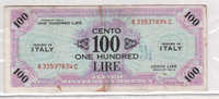 ALLIED MILITARY CURRENCY ( AM LIRE )  LIRE 100  ANNO 1943 - 50 Lire