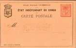 A00009 - Entier Postal - Carte Postale De L'état Indépendant Du Congo - Chiffre Sur Léopold II De 34 à Droite 0,15 C - F - Entiers Postaux