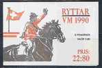 SWEDEN - RYTTAR VM 1990 - SPORTS - BOOKLET - CARNET - Yvert # C1583 - VF USED - Hippisme