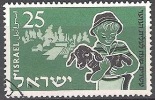 Israel 1955 Michel 110 O Cote (2007) 0.25 Euro Enfant Avec Agneau Cachet Rond - Usati (senza Tab)