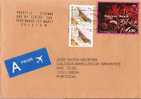 Belgique Cover To Portugal With Big Rose Stamp - Storia Postale