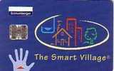 FRANCE CARTE A PUCE SCHLUMBERGER SMART VILLAGE VERSO INFRACSTRUCTURE NEUVE - Exhibition Cards