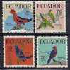 PARROTS + BIRDS - ECUADOR Yvert # 614/7 - MINT (LH) - Papageien