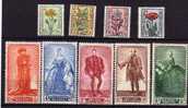 Belgique 1949, 814/822  Croix De Lorraine, Phillippe Le Bon, Charles Quint, Marie-Christi - Unused Stamps