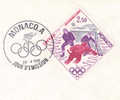 Jeux Olympiques 1980 Monaco FDC  Ice Hockey Sur Glace Hockey Su Ghiaccio  Sur Lettre - Hockey (su Ghiaccio)