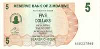 ZIMBABWE   5 Dollars  Emission De 2006     ***** BILLET  NEUF ***** - Zimbabwe