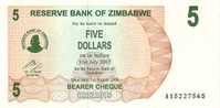 ZIMBABWE   5 Dollars  Emission De 2006     ***** BILLET  NEUF ***** - Simbabwe