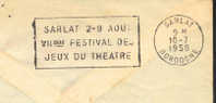 1958 France 24 Sarlat   En Arrivée  Théâtre Teatro Theatre Sur Lettre Entiere - Théâtre