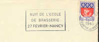 1965 France 54 Nancy    Bières  Birra Beer Sur Lettre - Bières