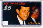 President KENNEDY Sur Prepaidcarte (21) John F. Kennedy President USA - Characters