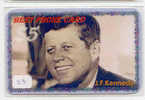 President KENNEDY Sur Prepaidcarte (23) John F. Kennedy President USA - Characters