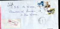 A00040 - Enveloppe Belgique En Recommandé N°476 - Avec Cob 2680 - 2574 Et 2697 - 1993-2013 Roi Albert II (MVTM)