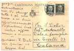 3637)intero Postale Con 60c + 60c Imperiale Da Reggio Calabria A Catania Il 5-5-1945 - Marcophilie