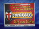 Plaque Publicitaire En Carton "COEURSIN" Café. - Pappschilder