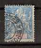 SOUDAN FRANCAIS , Type Groupe , Yvert N° 8 , 15c  Bleu  Obl , Cachet De KAYES ; B/TB , Cote 7 Euros - Altri & Non Classificati