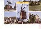 CASSEL - 5 Vues : Statue Mal FOCH, Vue Générale, Panorama, Le Moulin, L´Eglise - Cassel