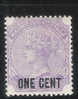 Mauritius 1893 Queen Victoria 1c On 2c MH - Mauricio (1968-...)