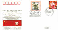 PFTN.WJ-143 CHINA-TUNISIA DIPLOMATIC COMM.COVER - Cartas & Documentos