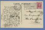 200 Op Kaart Met Firmaperforatie "F.C." Met Stempel BRUSSEL - 1922-1927 Houyoux