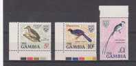 Gambia   Satz Vögel  Ohne 2/5 - 4 Pence   ** - Gambie (1965-...)