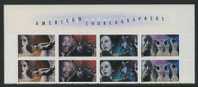 !a! USA Sc# 3840-3843 MNH Horiz.BLOCK(8) W/Top-Label - American Choreographers - Ungebraucht