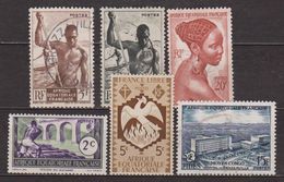 Ouvrier Chemin De Fer, Jeune Fille Bacongo - A.E.F. - Série De Londres - N° 93-141-221-223-224-234 - 1940-1956 - Used Stamps