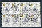 SWEDEN - POSTEN I SVERIGE - Se-tenant Block Of 8 From The Exploided Booklet - Yvert # C 1363 - VF USED - Blocks & Kleinbögen