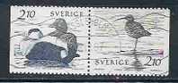 SWEDEN - DUCKS - Yvert # 1354a SE-TENANT Pair - VF USED - Gebraucht