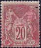 *PROMO* 20c Sage N/B Oblitération Rouge (Y&T N° 67, Cote +++€) - 1876-1878 Sage (Type I)