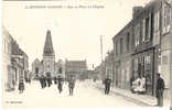 CPA ESTREES SAINT DENIS Rue Et Place De L´église Très Animé - Estrees Saint Denis