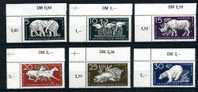 ANIMAL / ELEPHANT /  OURS / BISON / MOUFLON / FLAMANT / RHINOCEROS   /  TIMBRE ALLEMAGNE  D.D.R - Olifanten