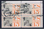 US+ 1959 Mi 764 I Freiheitsstatue (Viererblock) - Used Stamps