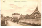 18 Cher CPA Saint Vitte Route D'Epineuil Animée  Eglise - Other & Unclassified