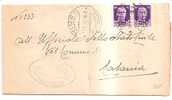 3803)lettera Con 2x50c Imperiale P.M. Da Mineo A Catania Il 10-4-1945 - Marcophilie