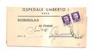 3809)lettera Con 2x50c Imperiale P.M. Da Enna A Valguarnera Il 9-2-1945 - Marcophilie