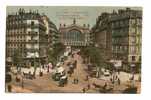 Paris: Gare Du Nord Et Le Boulevard Denain, Tramway, Automobile, Attelage (08-989) - Arrondissement: 10