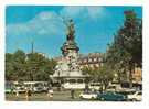 Paris: Place Et Statue De La République, Autocar, Automobile (08-995) - District 11